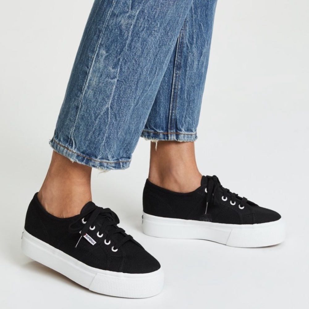 New! SuperGa platform sneakers black size 9